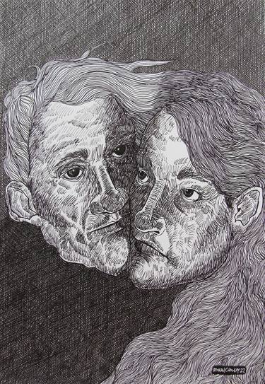 Print of Surrealism Love Drawings by Ronan Crowley