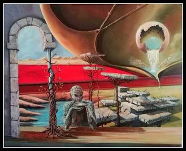 Original Surrealism Science/Technology Paintings by Elicio Martinez Corcuera