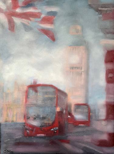 Original Abstract Expressionism Cities Paintings by Svetlana Bellon