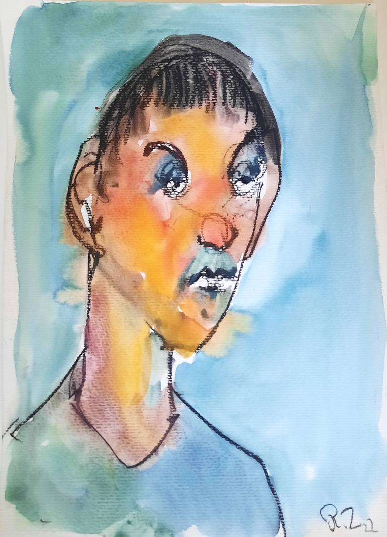 Original Fine Art Portrait Paintings by Raphael Zelfa