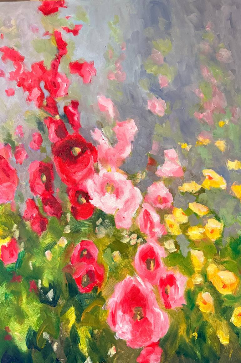 Hollyhock paintings | Saatchi Art