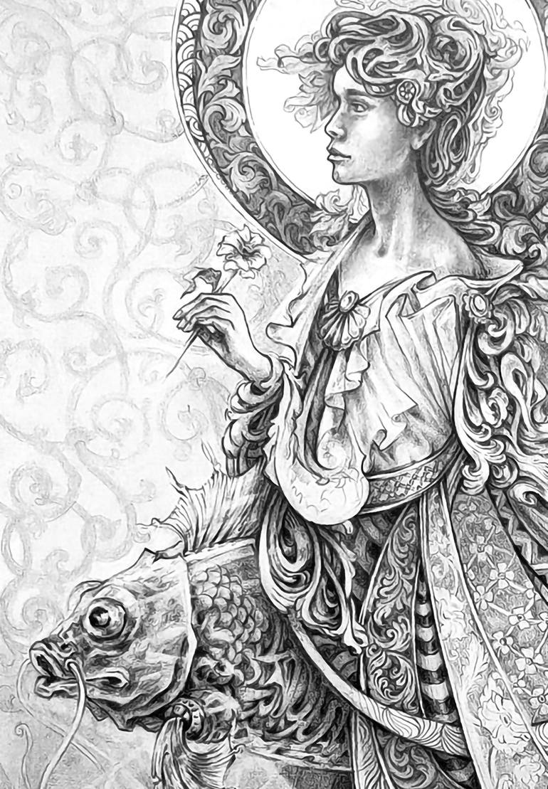 Original Figurative Women Drawing by Artur Karapetyan