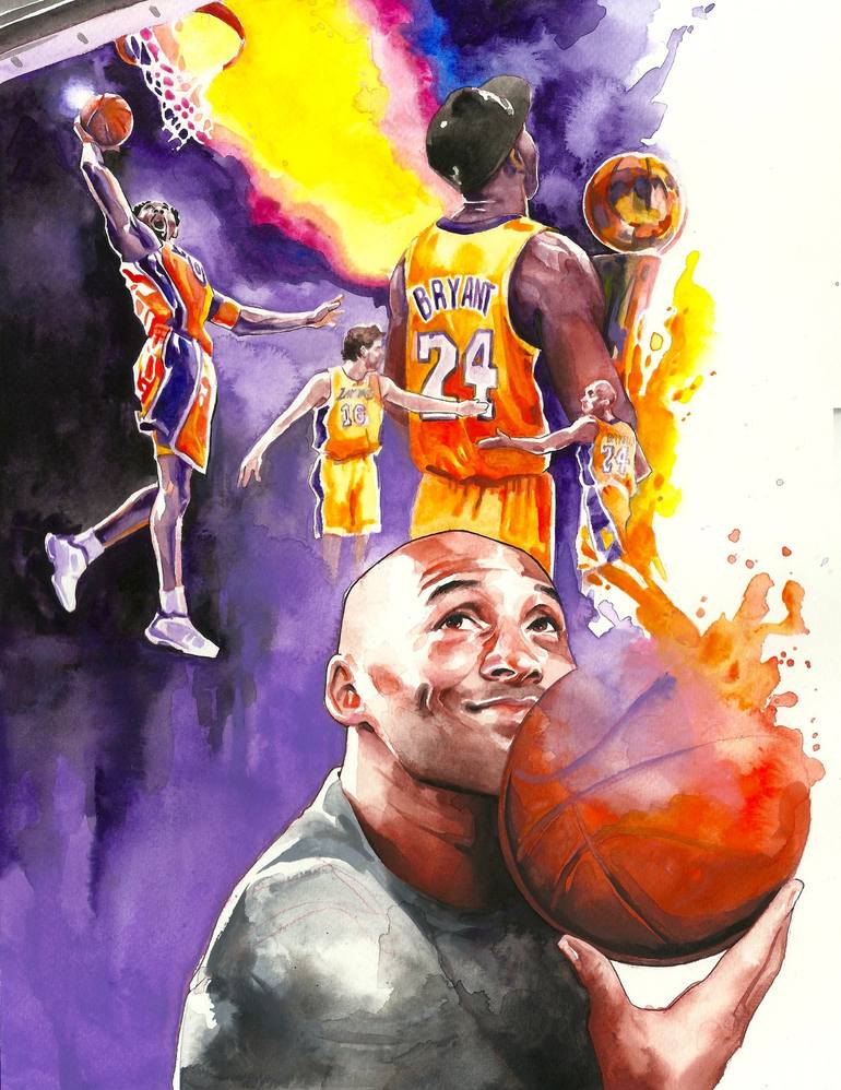 Kobe Bryant Painting by Hector Monroy