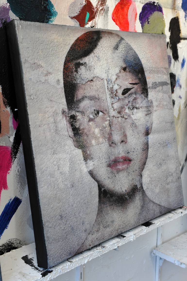 Original Contemporary People Mixed Media by Karin Vermeer