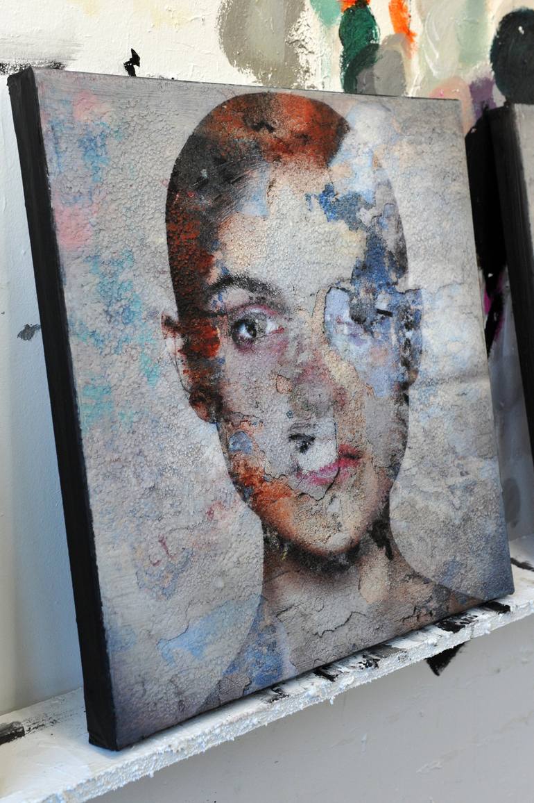 Original Portrait Mixed Media by Karin Vermeer