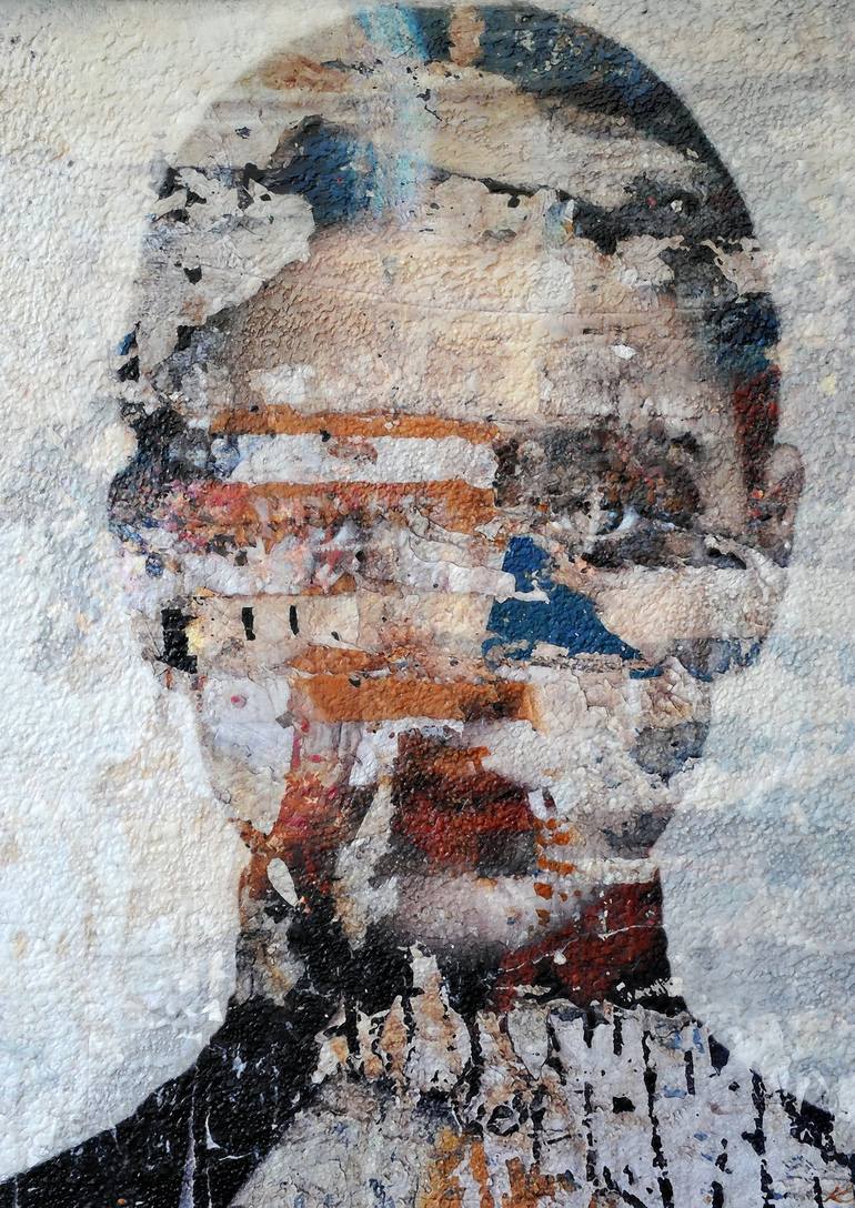 Original Contemporary Portrait Mixed Media by Karin Vermeer