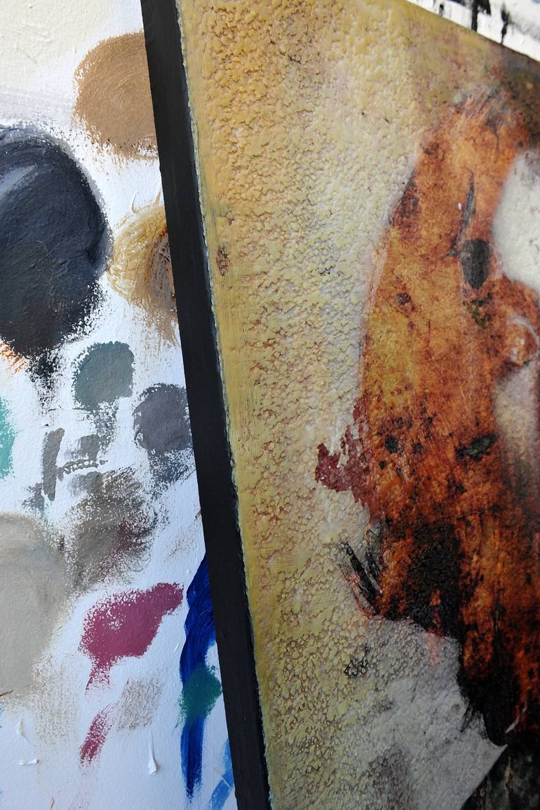 Original Contemporary People Mixed Media by Karin Vermeer