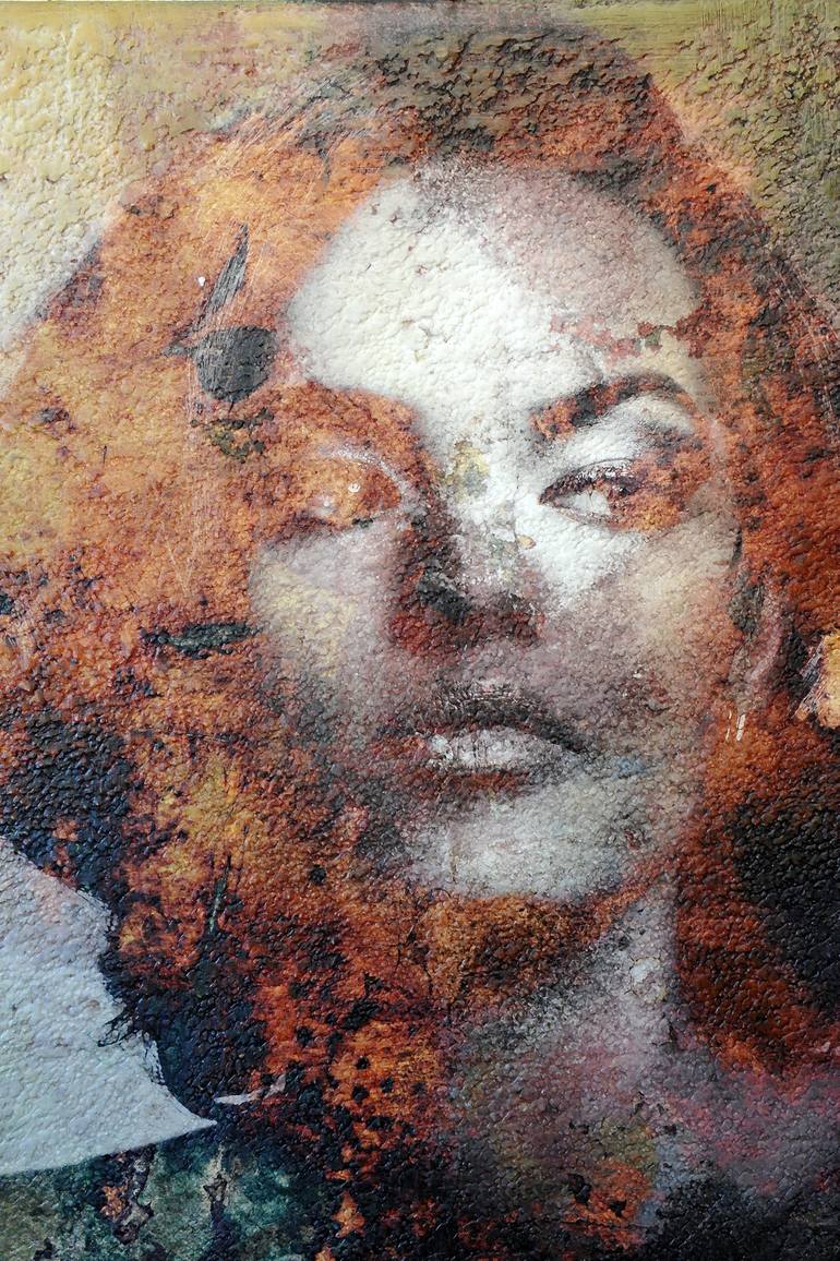 Original Portrait Mixed Media by Karin Vermeer