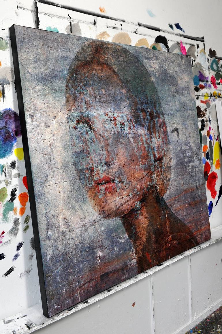 Original Figurative Portrait Mixed Media by Karin Vermeer