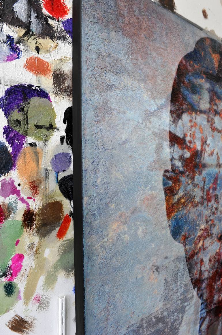 Original Contemporary People Mixed Media by Karin Vermeer