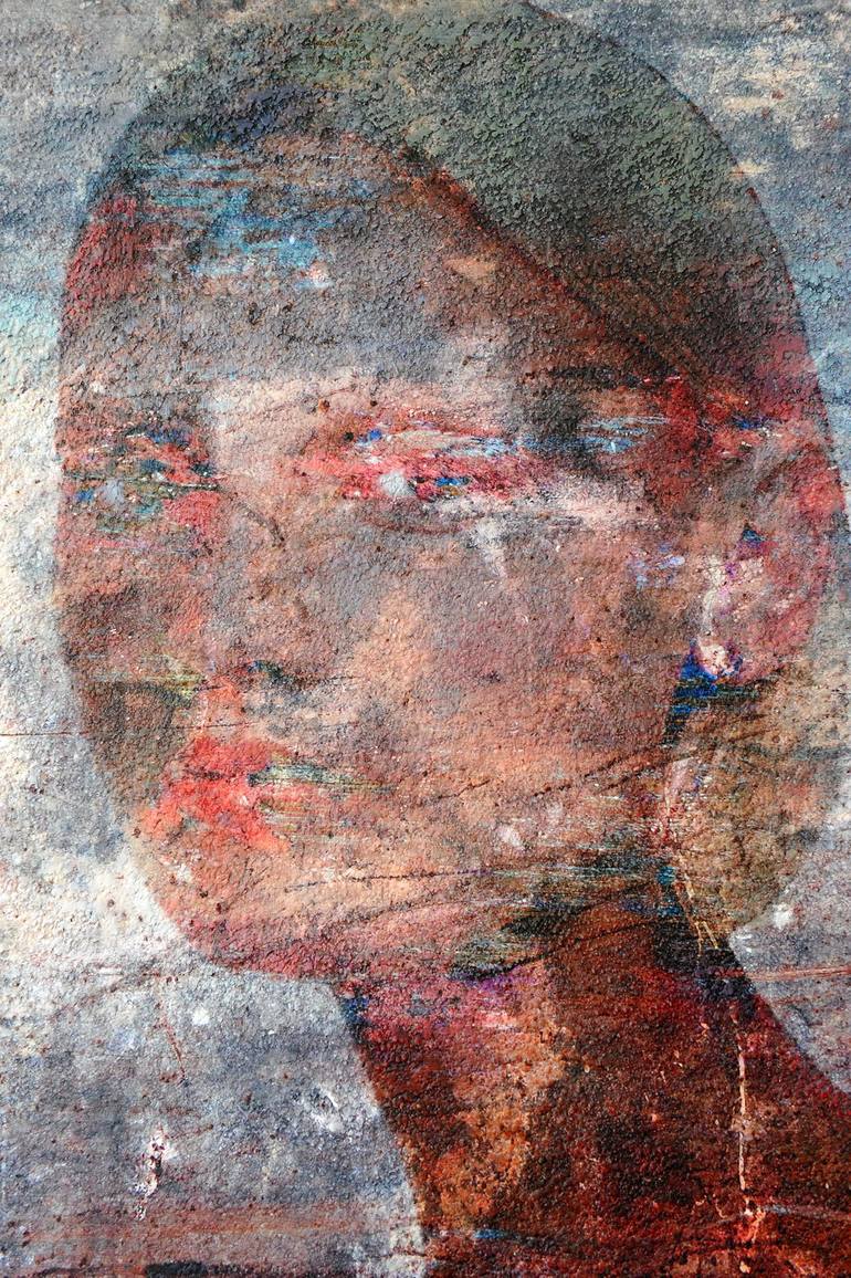 Original Portrait Mixed Media by Karin Vermeer