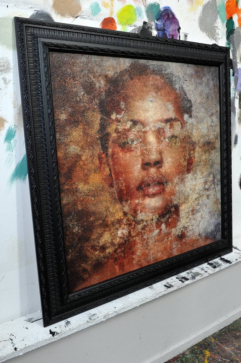 Original Portrait Mixed Media by Karin Vermeer