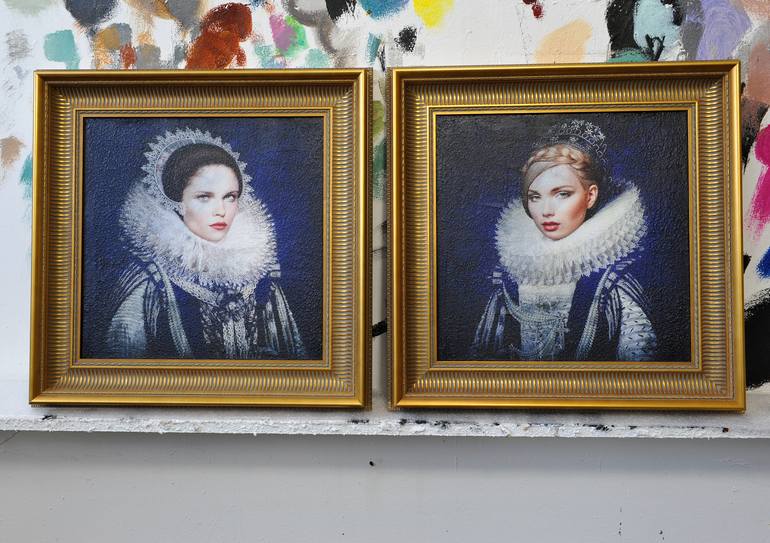 Original Contemporary People Mixed Media by Karin Vermeer