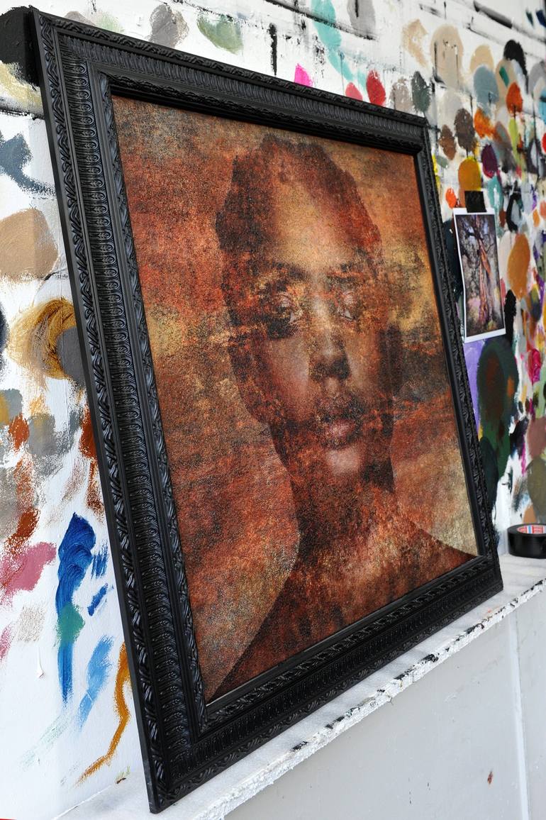 Original Portrait Mixed Media by Karin Vermeer