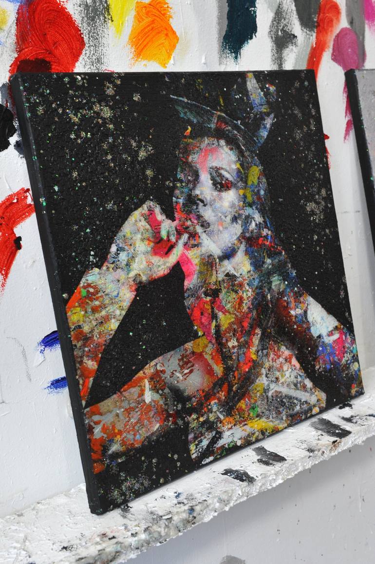 Original Pop Culture/Celebrity Mixed Media by Karin Vermeer