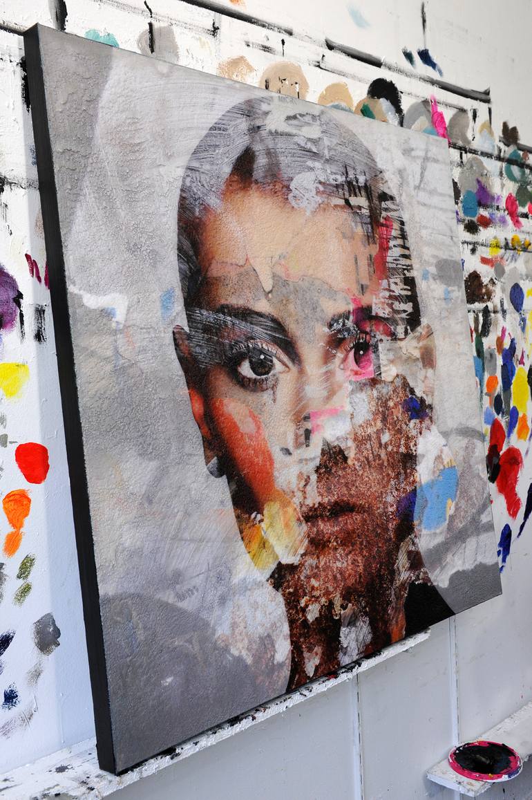 Original Contemporary People Mixed Media by Karin Vermeer