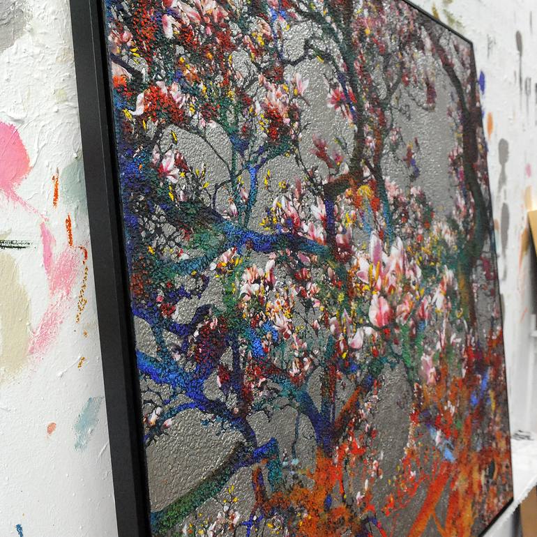 Original Abstract Landscape Mixed Media by Karin Vermeer