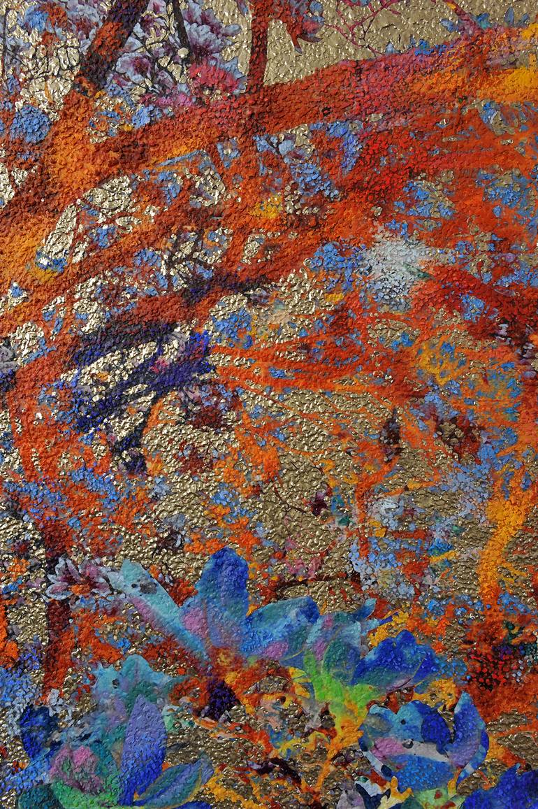 Original Abstract Nature Mixed Media by Karin Vermeer