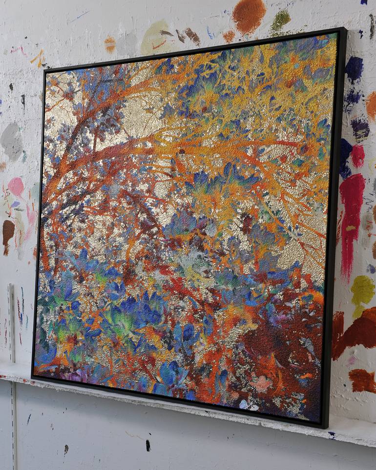 Original Abstract Nature Mixed Media by Karin Vermeer