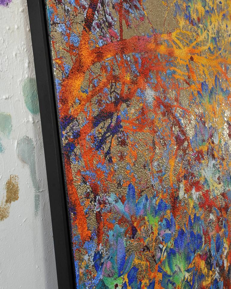 Original Abstract Nature Mixed Media by Karin Vermeer