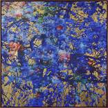 Cobalt & gold cherry blossom by Karin Vermeer