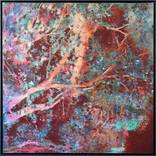 Oxidized burgundy tree Leaves by Karin Vermeer