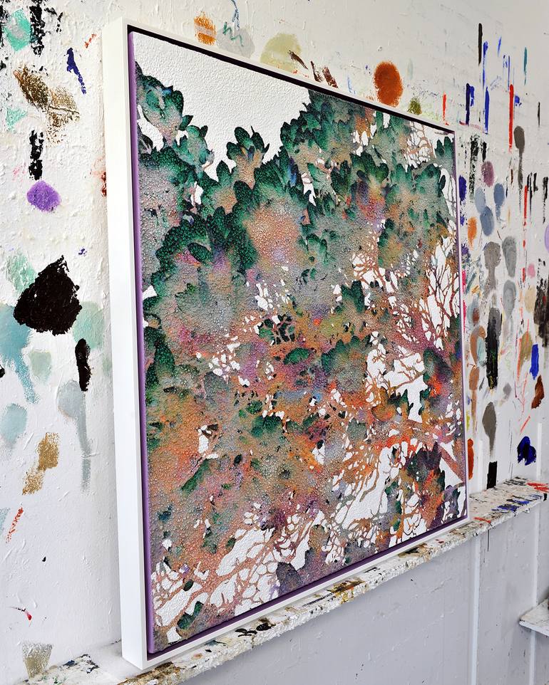Original Abstract Nature Mixed Media by Karin Vermeer