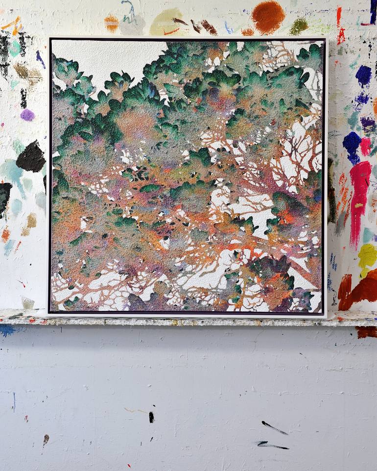 Original Abstract Nature Mixed Media by Karin Vermeer