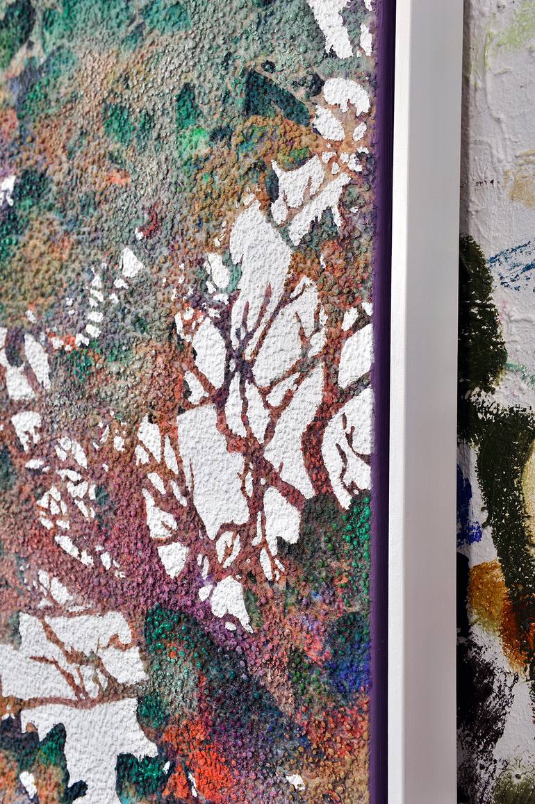 Original Abstract Nature Mixed Media by Karin Vermeer