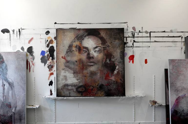 Original Modern Portrait Painting by Karin Vermeer