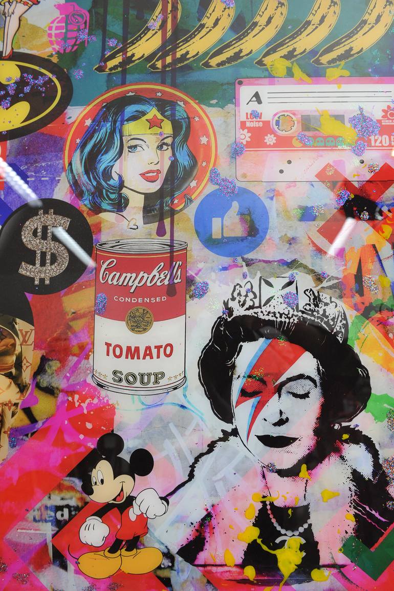 Original Pop Art Pop Culture/Celebrity Collage by Karin Vermeer