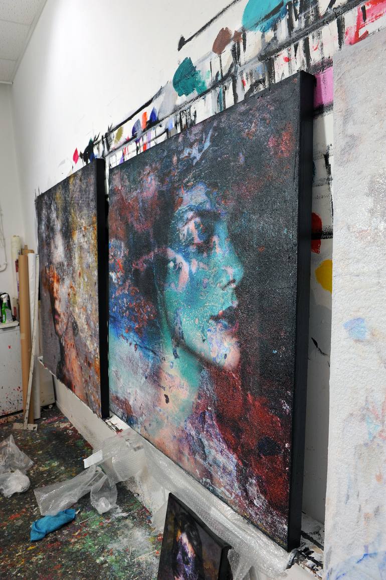 Original Figurative People Painting by Karin Vermeer