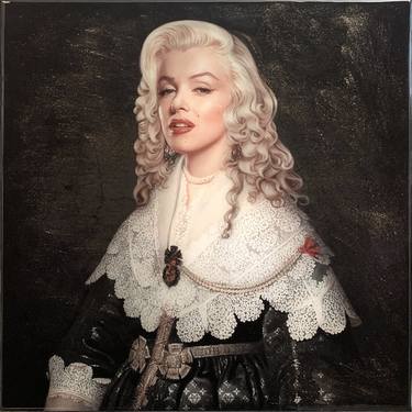 Marilyn Monroe versus Aegje Hasselaer (orignal Michiel Jansz van Mierevelt 1640) thumb