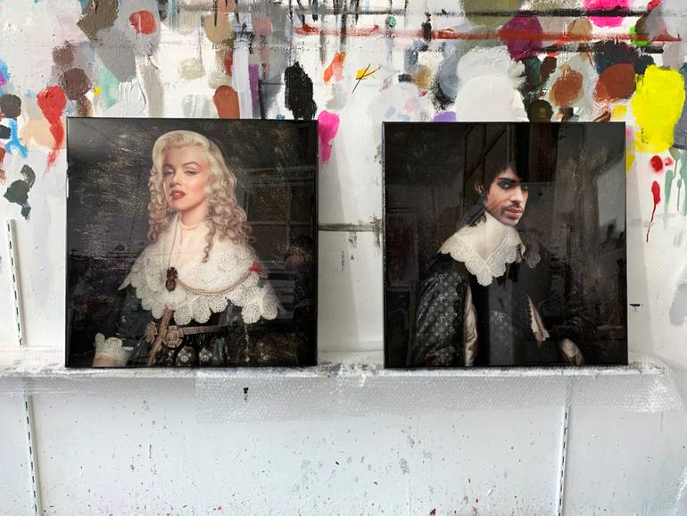 Original Figurative Pop Culture/Celebrity Painting by Karin Vermeer