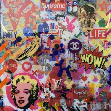 Original Pop Culture/Celebrity Collage by Karin Vermeer