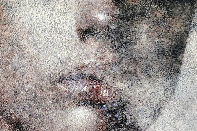 Original Abstract People Painting by Karin Vermeer