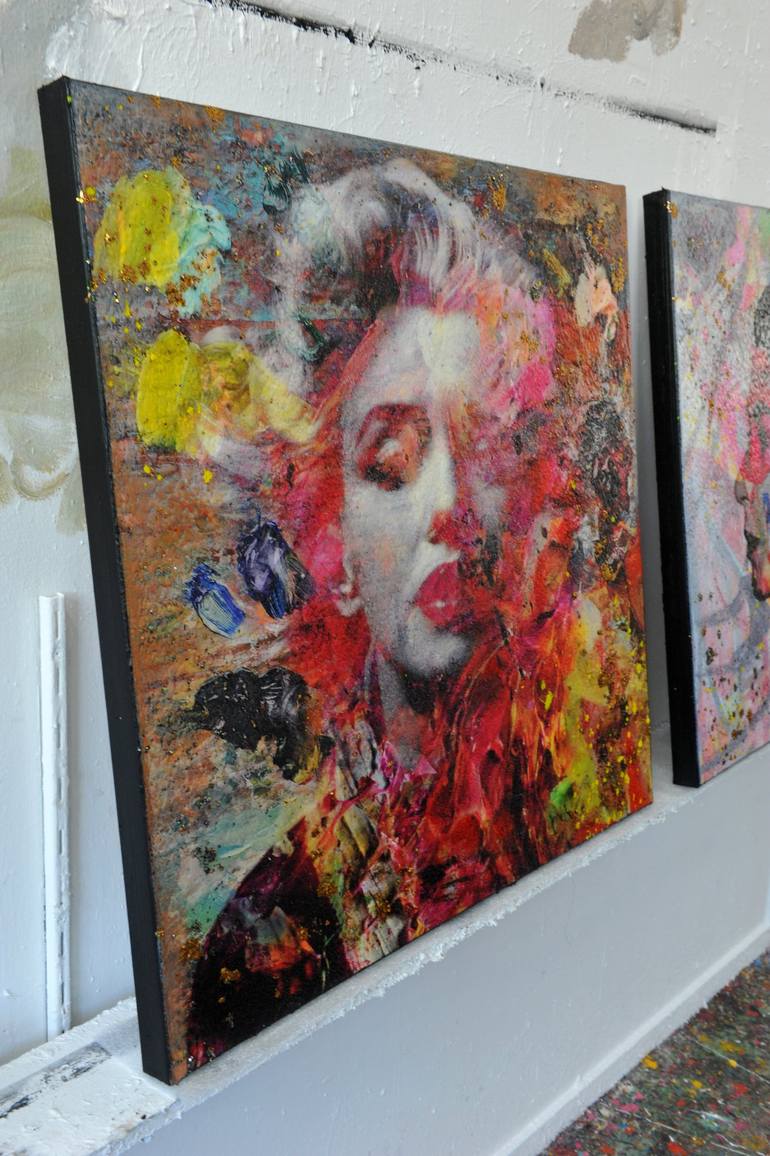 Original Popart Pop Culture/Celebrity Mixed Media by Karin Vermeer