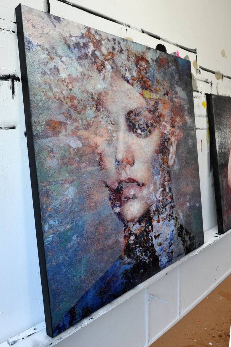 Original Modern Portrait Mixed Media by Karin Vermeer