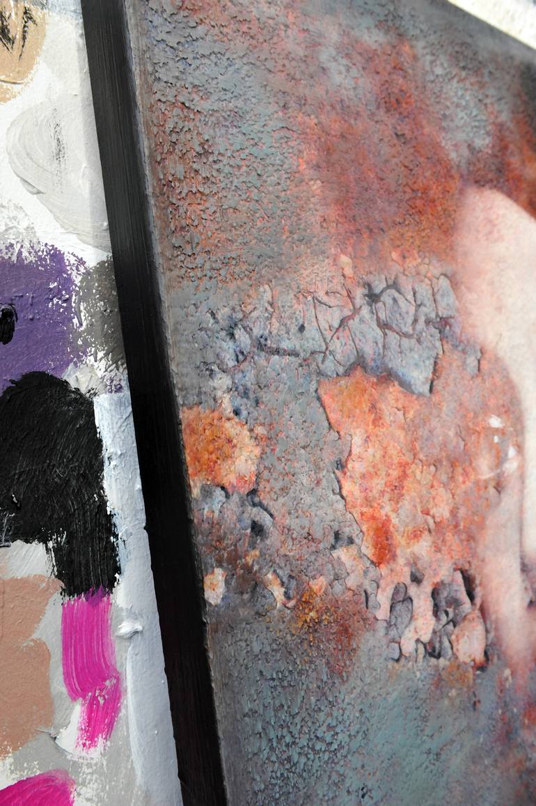 Original Contemporary People Mixed Media by Karin Vermeer