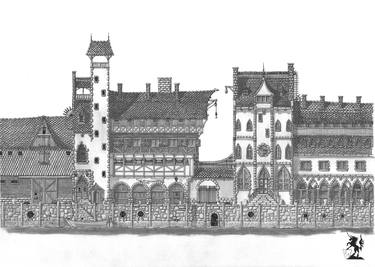 Print of Architecture Drawings by Hubert Cance