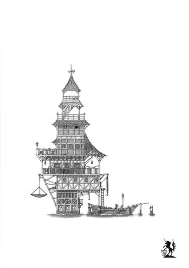 Original Architecture Drawings by Hubert Cance