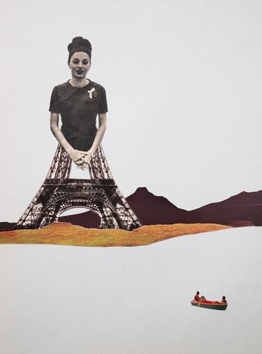 Original Surrealism Abstract Collage by Erwan Soyer
