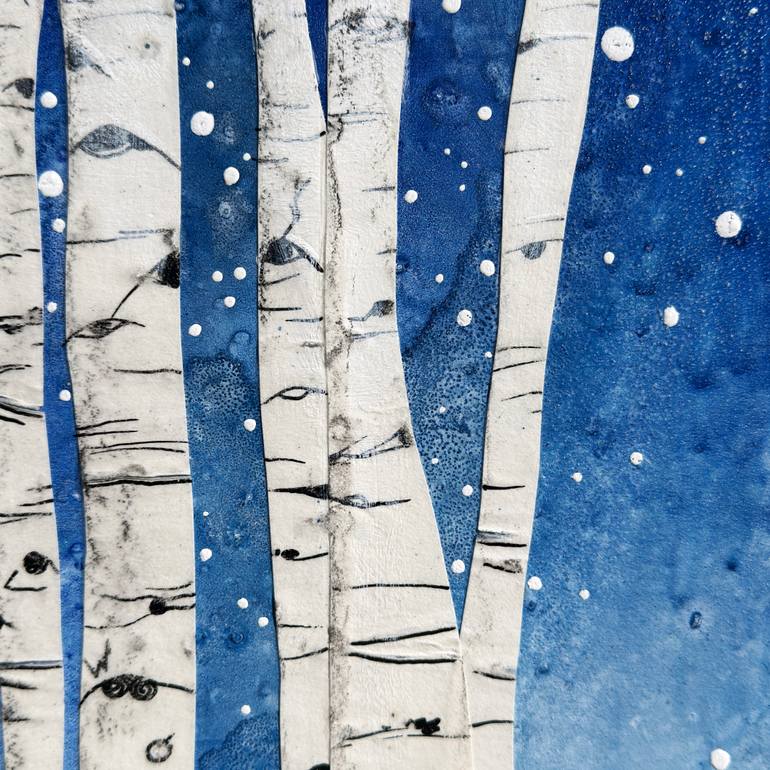 Original Abstract Mountain Mixed Media by Robin Arthur