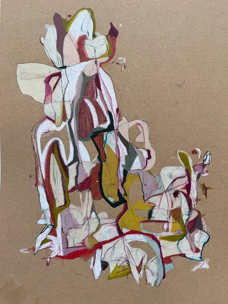 Original Abstract Expressionism Abstract Drawing by Natalia Delgado