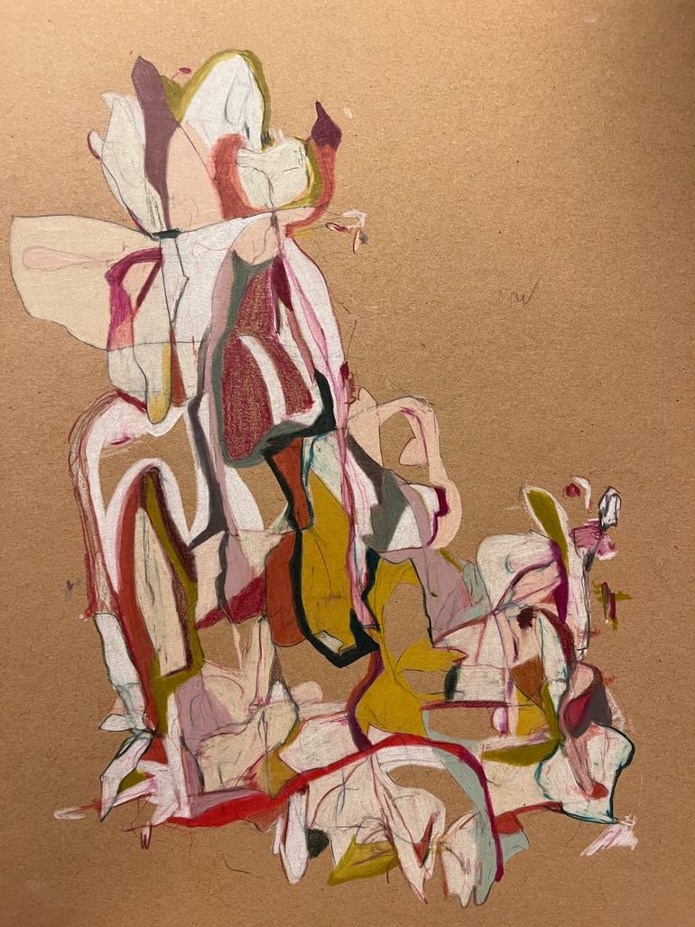 Original Abstract Expressionism Abstract Drawing by Natalia Delgado