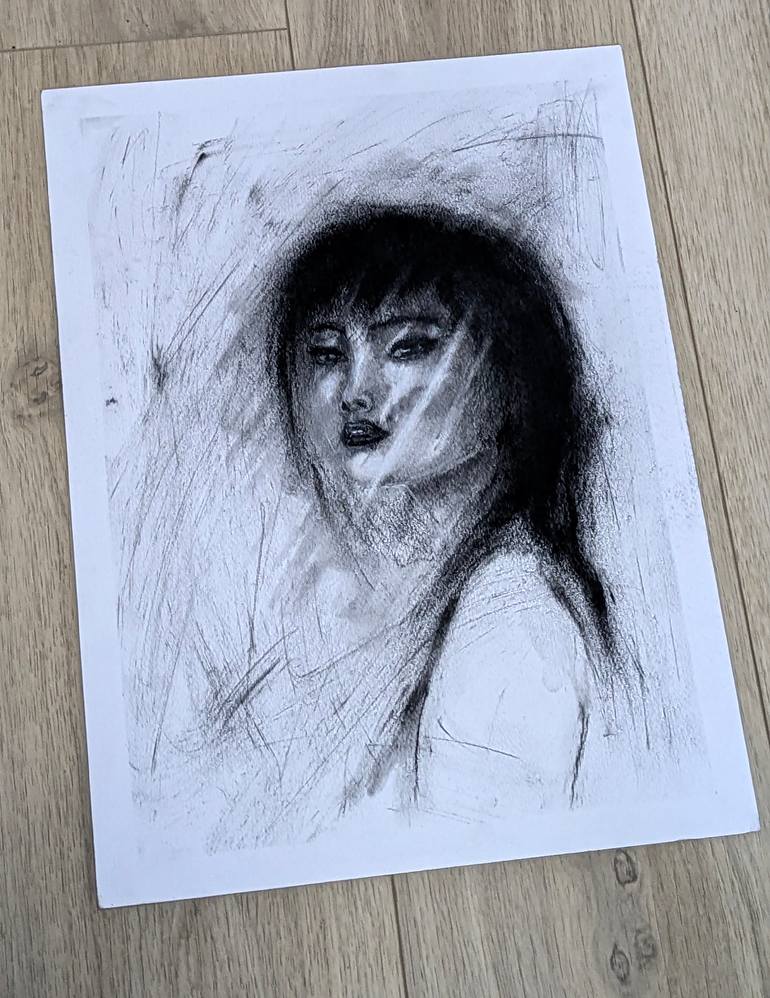 Original Figurative Women Drawing by Joseph Abalos