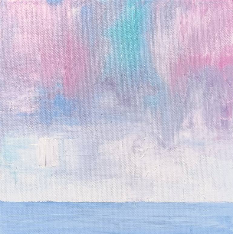 Original Abstract Painting by Joy Color | Abstract Art on Canvas | Whispers of the Sky Abstract Landscape Blue and Pink
