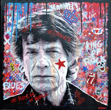 Print of Street Art Celebrity Paintings by Jean Sebastien Godfrin