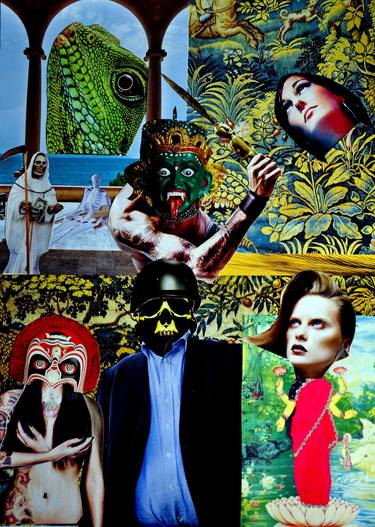 Original Expressionism Fantasy Collage by Rogério Freitas