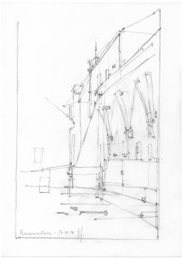 Original Fine Art Architecture Drawings by Brenar de Croy